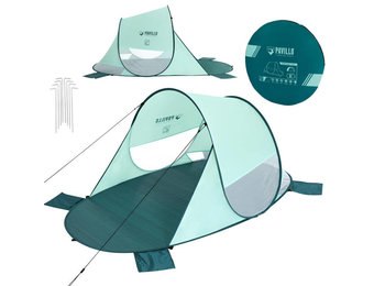 Pop up strandtent - 200x120x90 cm - met UV-bescherming - groen