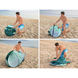 Pop up strandtent - 200x120x90 cm - met UV-bescherming - groen