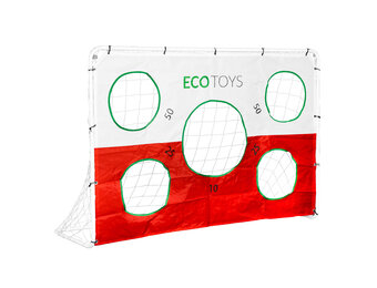 Voetbal goal - met gatendoek - 180 x 61 x 122 cm - rood wit