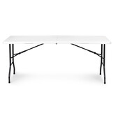 Campingtafel - met bankjes - 8 personen - 179x74x74 cm - wit