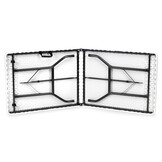 Campingtafel - met bankjes - 8 personen - 179x74x74 cm - wit