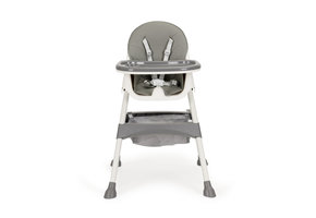 Kinderstoel - met verstelbare poten - 2-in-1 - grijs, wit