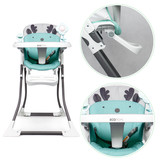 Kinderstoel - eetstoel baby - inklapbaar - 48x68x94 cm - mint