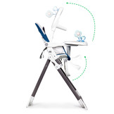 Kinderstoel - eetstoel baby - inklapbaar - 48x68x94 cm - blauw