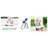 Kinderstoel - eetstoel baby - inklapbaar - 48x68x94 cm - blauw