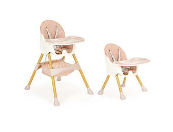 Kinderstoel - met verstelbare poten - 2-in-1 - roze, hout