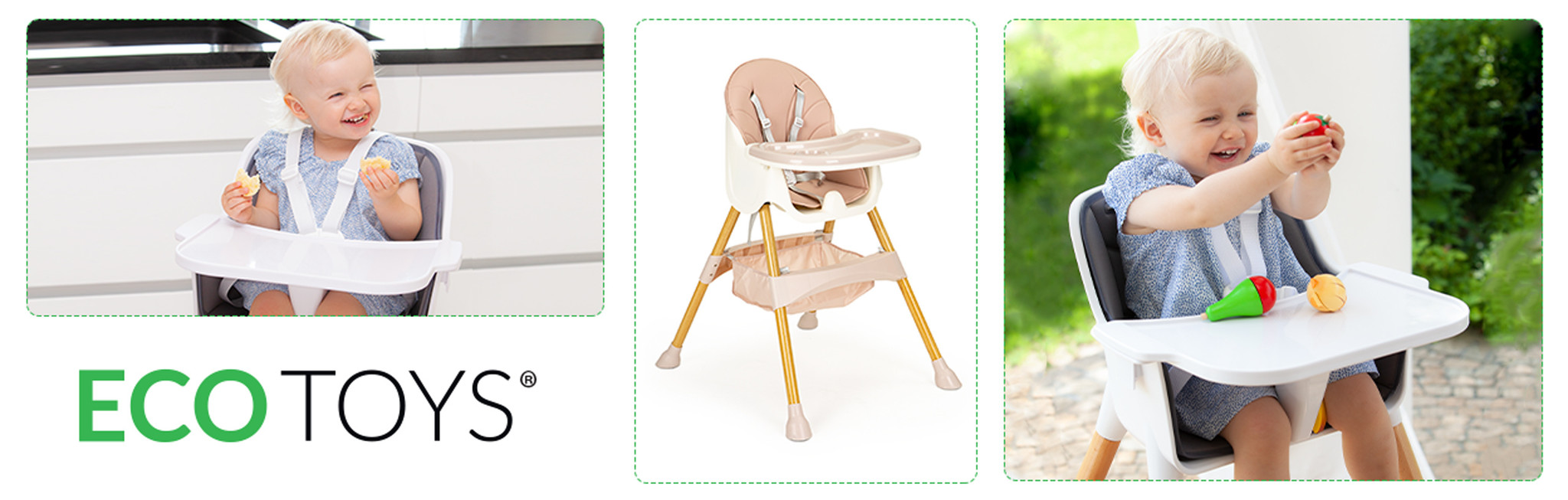 Kinderstoel - met verstelbare poten - 2-in-1 - roze, hout