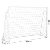 Voetbaldoel - goal voor in de tuin - 180 x 122 cm - wit