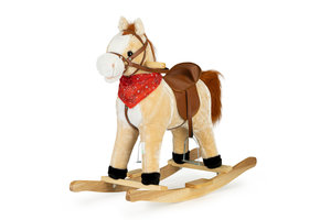 Hobbelpaard - met geluid en bewegende staart - beige