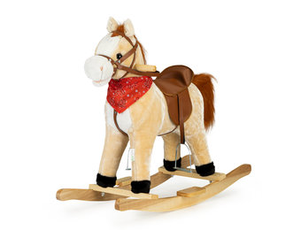 Hobbelpaard - met geluid en bewegende staart - beige