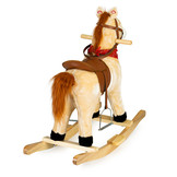 Hobbelpaard - met geluid en bewegende staart - beige