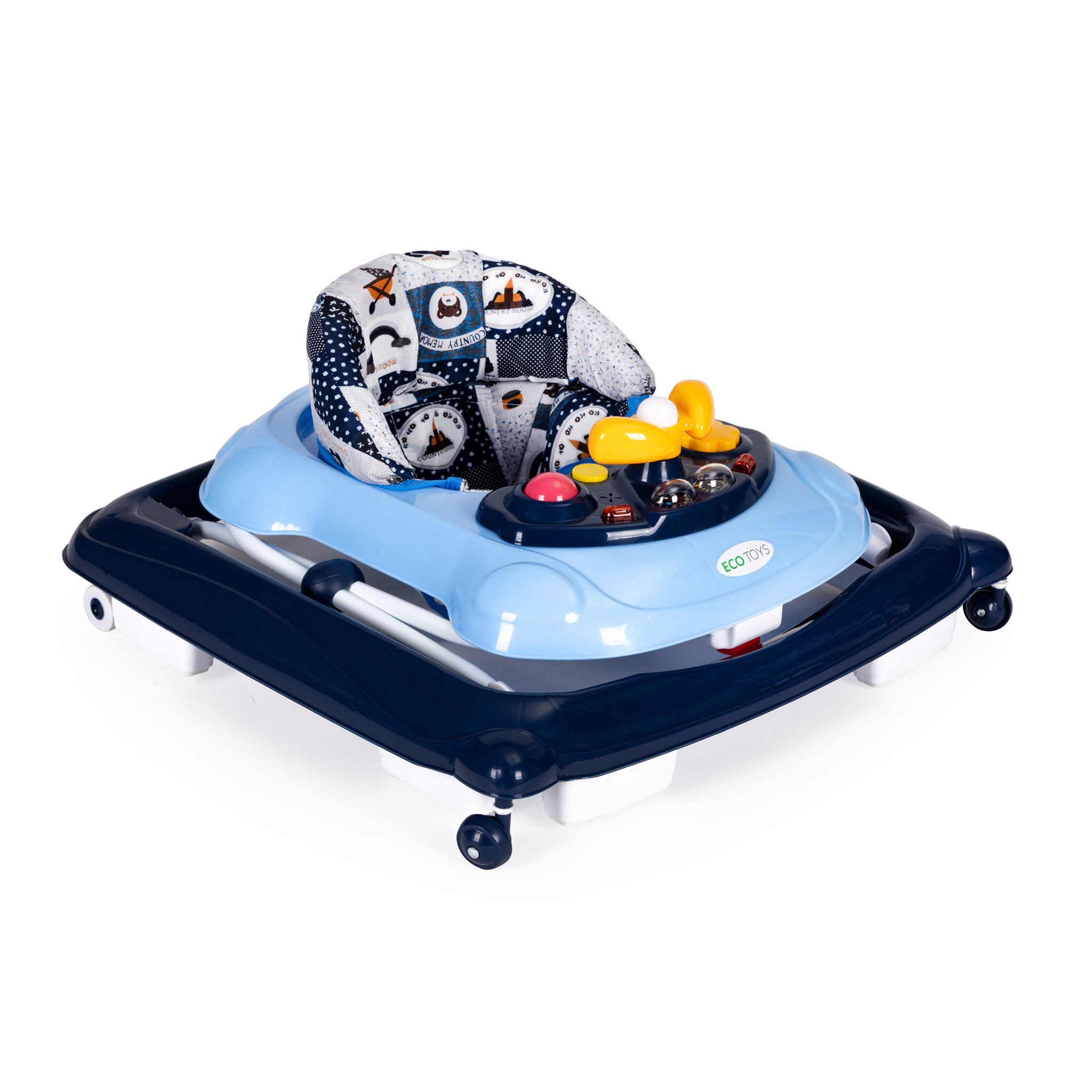 Loopstoel baby - looptrainer - in hoogte verstelbaar - blauw