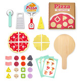 Pizza speelgoed - houten pizzeria - accessoires - 40x21,5x35cm