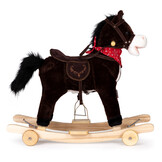 Hobbelpaard - met geluid en bewegende staart - chocolade bruin