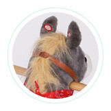 Hobbelpaard - met geluid en bewegende staart - grijs