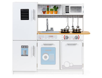 Kinderkeuken - speelgoed keuken - hout - 80,5x26x86 cm - wit