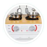 Kinderkeuken - speelgoed keuken - hout - 80,5x26x86 cm - wit