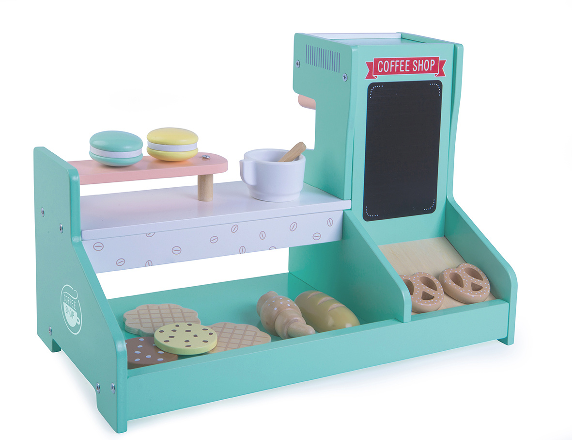 Houten speelgoed winkeltje - patisserie - 42,5x20x28 cm - mint