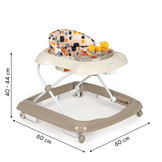 Loopstoel baby - looptrainer - 50x50x40-44 cm - beige