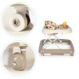 Loopstoel baby - looptrainer - 50x50x40-44 cm - beige