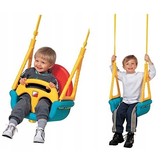 Baby schommel - meegroei - tot 30 kg - geel, rood, blauw