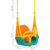 Baby schommel - meegroei - tot 30 kg - geel, rood, blauw