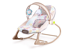 Wipstoel baby - met vibratie en geluid - 42x70x56 cm - beige