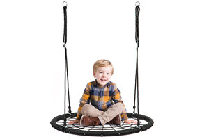 Nestschommel - spinnenweb - 100 cm - tot 150 kg - zwart