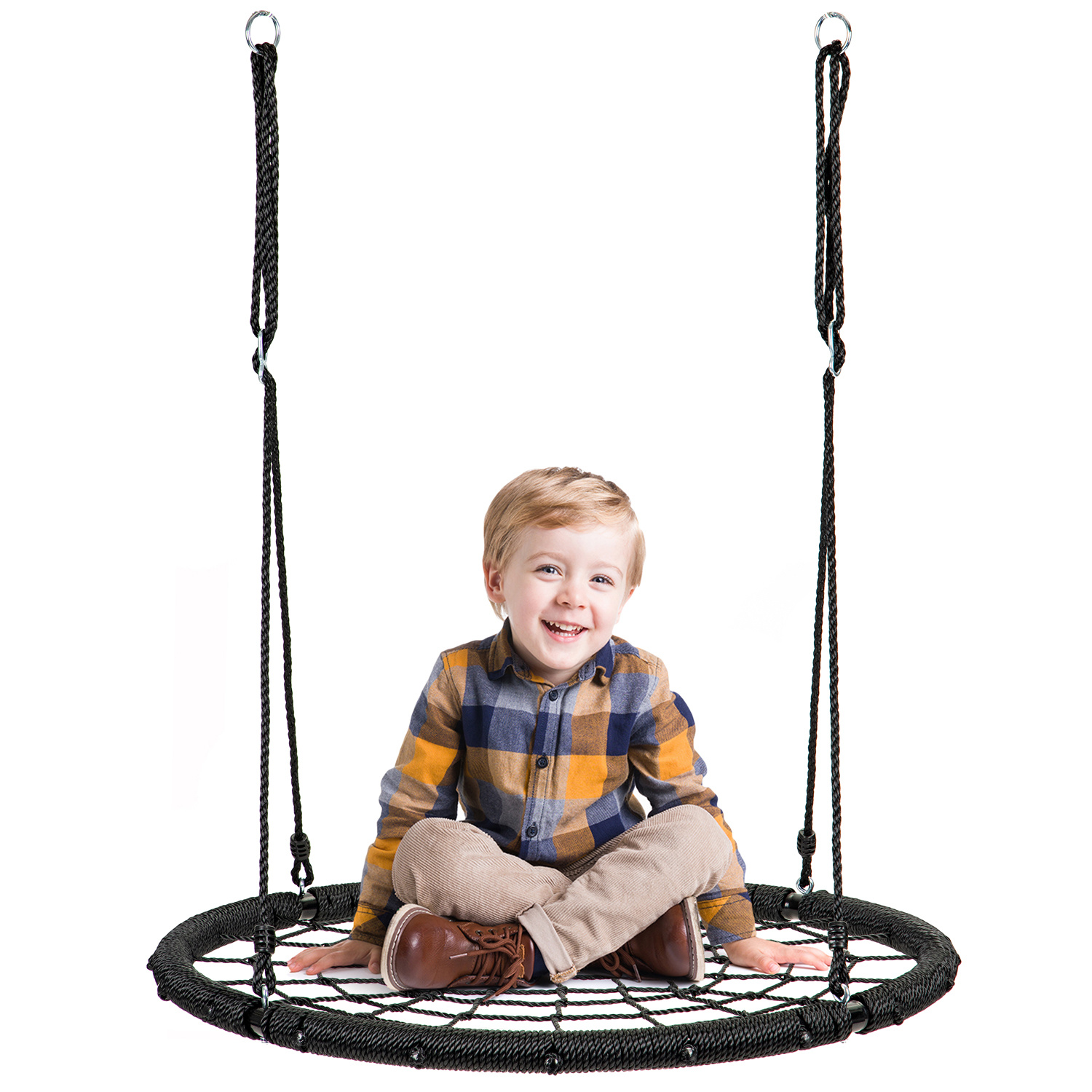 Nestschommel - spinnenweb - 100 cm - tot 150 kg - zwart