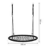 Nestschommel - spinnenweb - 100 cm - tot 150 kg - zwart
