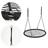 Nestschommel - spinnenweb - 100 cm - tot 150 kg - zwart