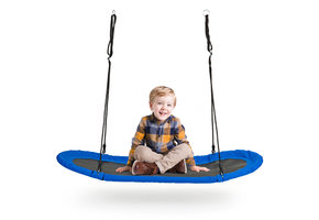 Nestschommel XXL - 165x70 cm - tot 100 kg - blauw