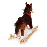 Hobbelpaard - met geluid en bewegende staart - bruin, wit