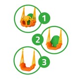 Schommel - beer - meegroei - tot 30 kg - geel, oranje, groen