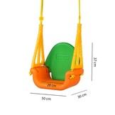 Schommel - beer - meegroei - tot 30 kg - geel, oranje, groen