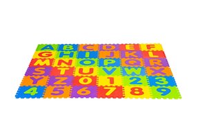 Speelmat - foam - 36 delig - 178x178 cm - alfabet & cijfers