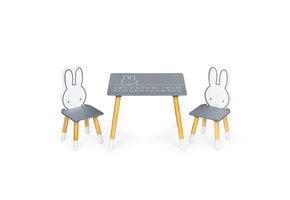 Kindertafel en stoeltjes - konijn - Grenen Poten