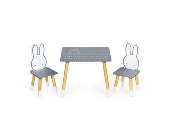 Kindertafel en stoeltjes - konijn - Grenen Poten