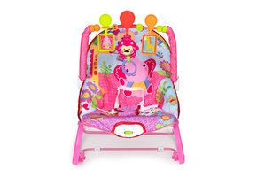 Wipstoel baby - met vibratie en geluid - 47x66x59 cm - roze