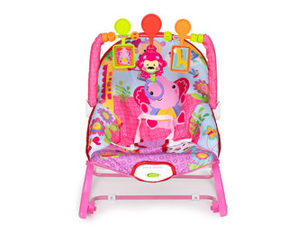 Wipstoel baby - met vibratie en geluid - 47x66x59 cm - roze
