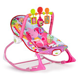 Wipstoel baby - met vibratie en geluid - 47x66x59 cm - roze