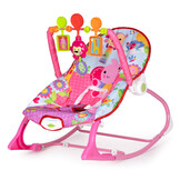 Wipstoel baby - met vibratie en geluid - 47x66x59 cm - roze