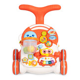 Loopwagen - 2in1 duwer - activiteitentafel - oranje