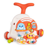 Loopwagen - 2in1 duwer - activiteitentafel - oranje