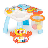 Loopwagen - 2in1 duwer - activiteitentafel - oranje