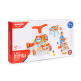 Loopwagen - 2in1 duwer - activiteitentafel - oranje