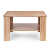 Salontafel met schap - vierkant - 68x68x41 cm - modern - hout