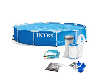 Intex opzetzwembad - 366x76 cm - incl filterpomp - blauw
