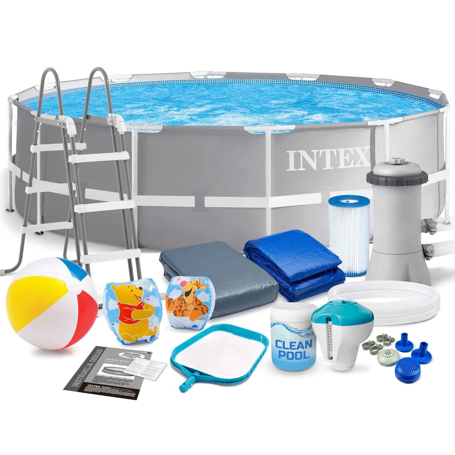 Intex opzetzwembad - Ø366 cm - 8592L - accessoires oa. filterpomp & bal