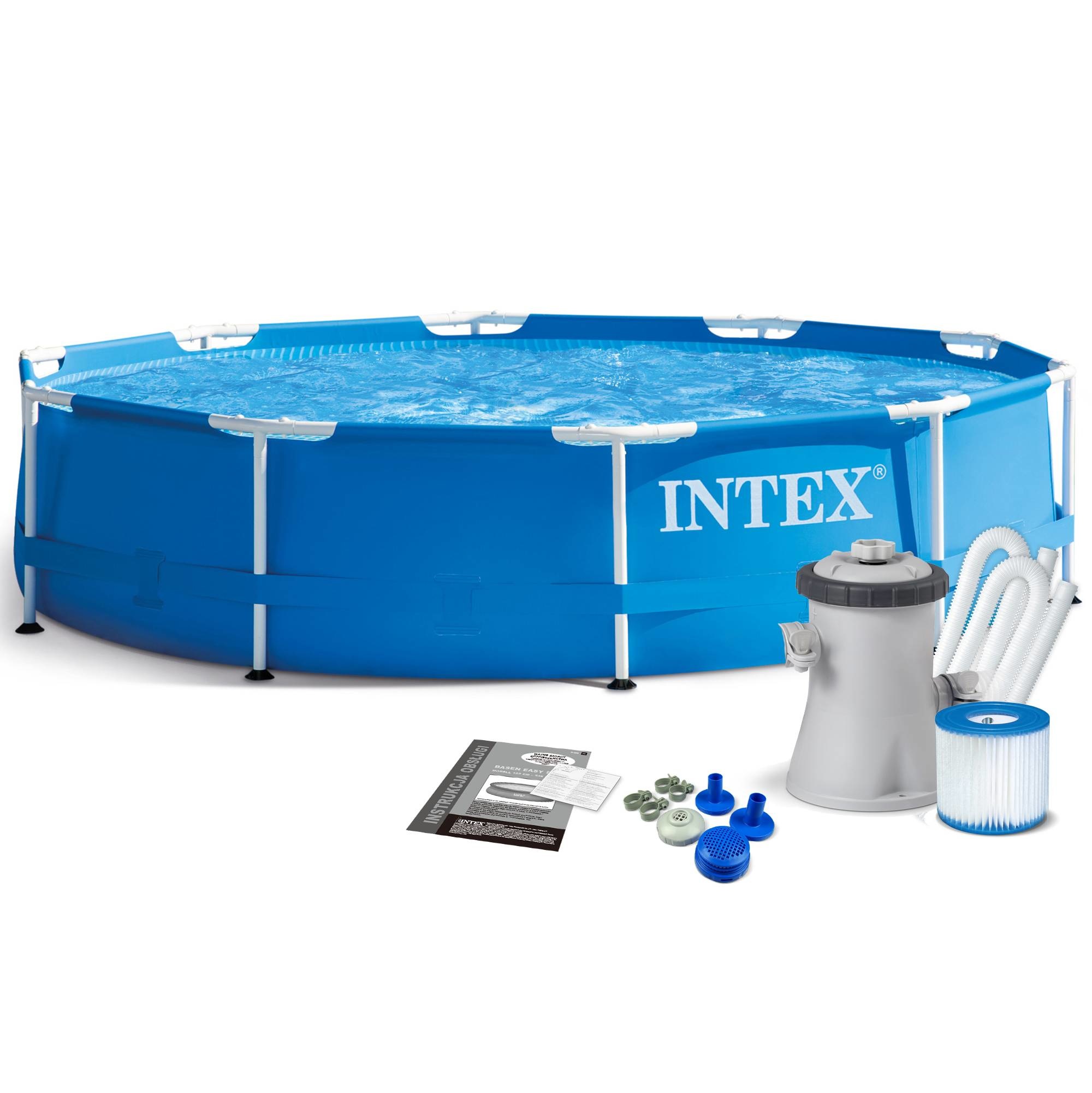 Intex opzetzwembad - 305cmx76cm - incl filterpomp - blauw
